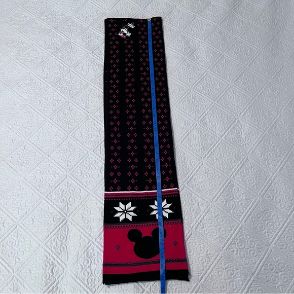 Disney Black and Red Winter Scarf with Mickey Motif - Picture 4 of 7